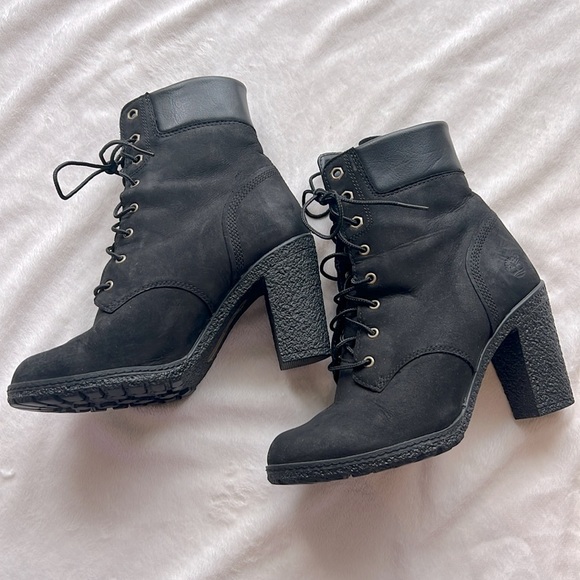 Timberland Charcoal Heeled Boots - Picture 1 of 7